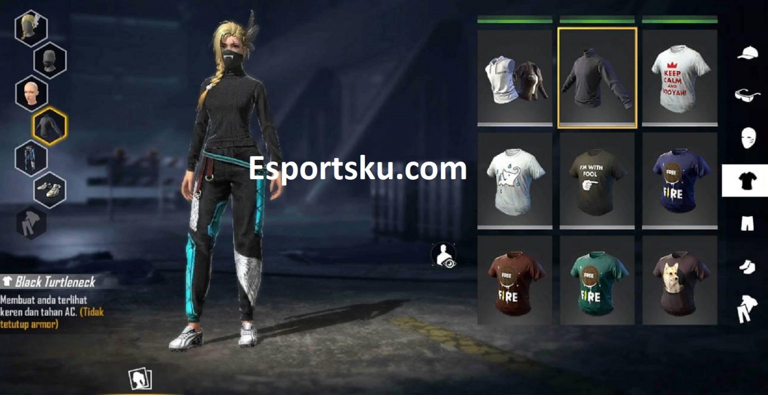 Cara Mendapatkan Baju Black Turtleneck Free Fire (FF) Esportsku Cara Mendapatkan Baju Black Turtleneck Free Fire (FF) Esportsku