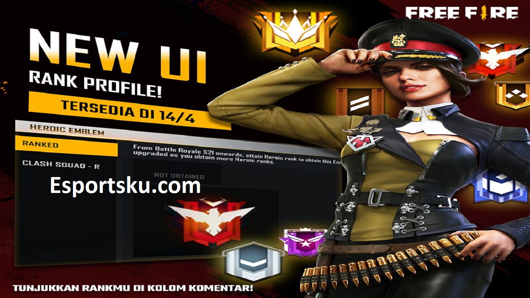 New Rank UI Free Fire Membantu Player FF – Esportsku