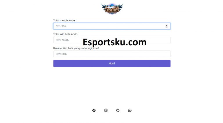 Penghitung WR ML, Cara Hitung Win Rate Otomatis Mobile  