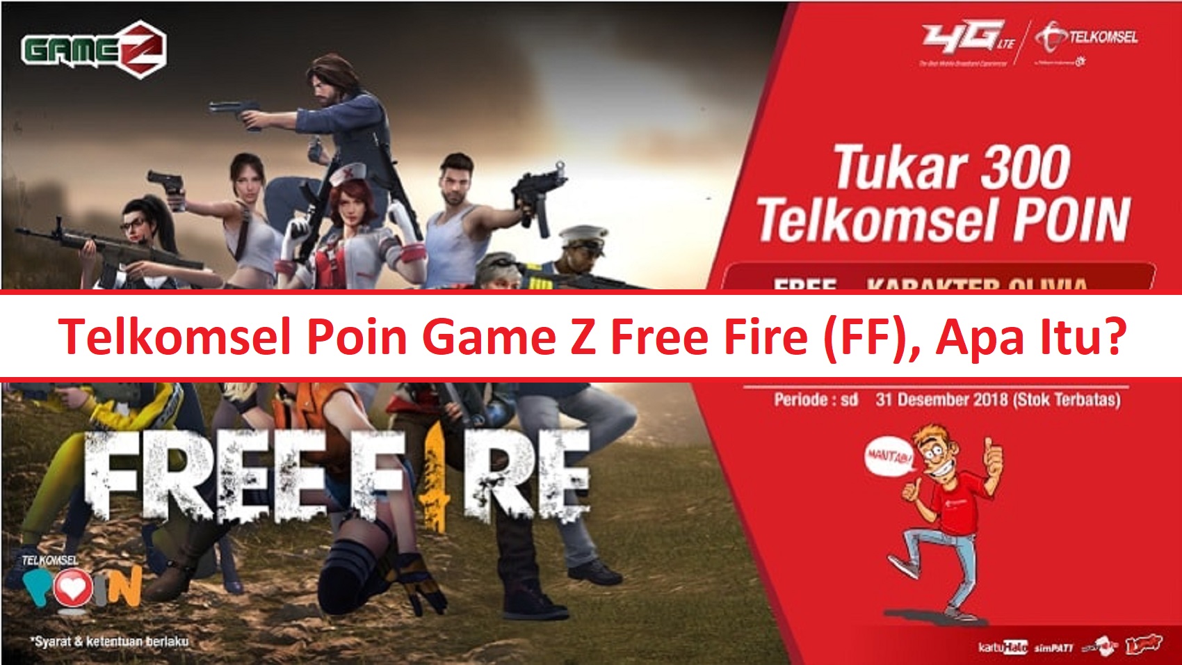 Telkomsel Poin Game Z Free Fire (FF), Apa Itu? Esportsku