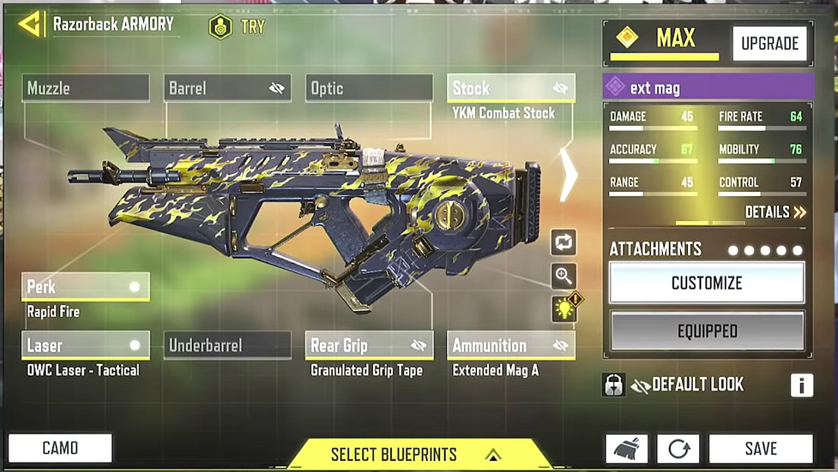 Build Gunsmith Razorback salah satu SMG dengan mobility dan accuracy ...