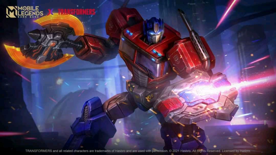 Gameplay Skin Transformer Johnson - Optimus Prime Mobile Legends (ML