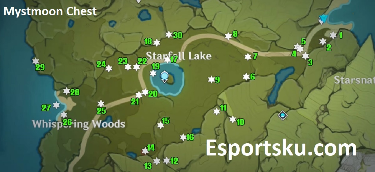 Lokasi Mystmoon Chest & Moonchase Charm Genshin Impact Update! Esportsku
