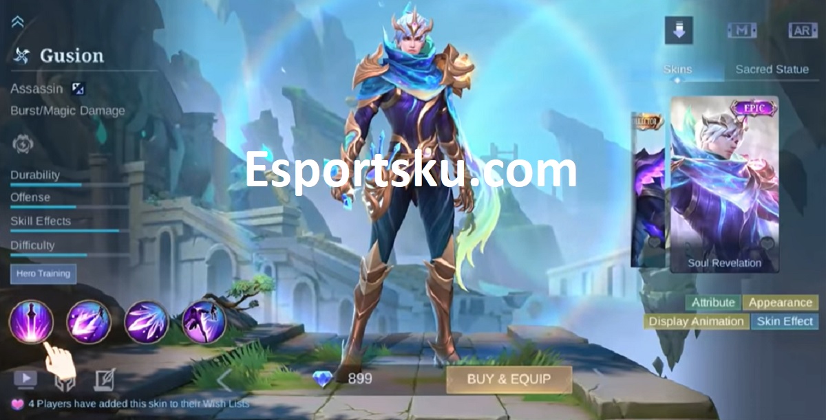 Harga Skin Gusion Soul Revelation Epic Mobile Legends (ML) – Esportsku