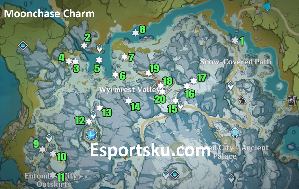 Lokasi Mystmoon Chest & Moonchase Charm Genshin Impact Update! Esportsku