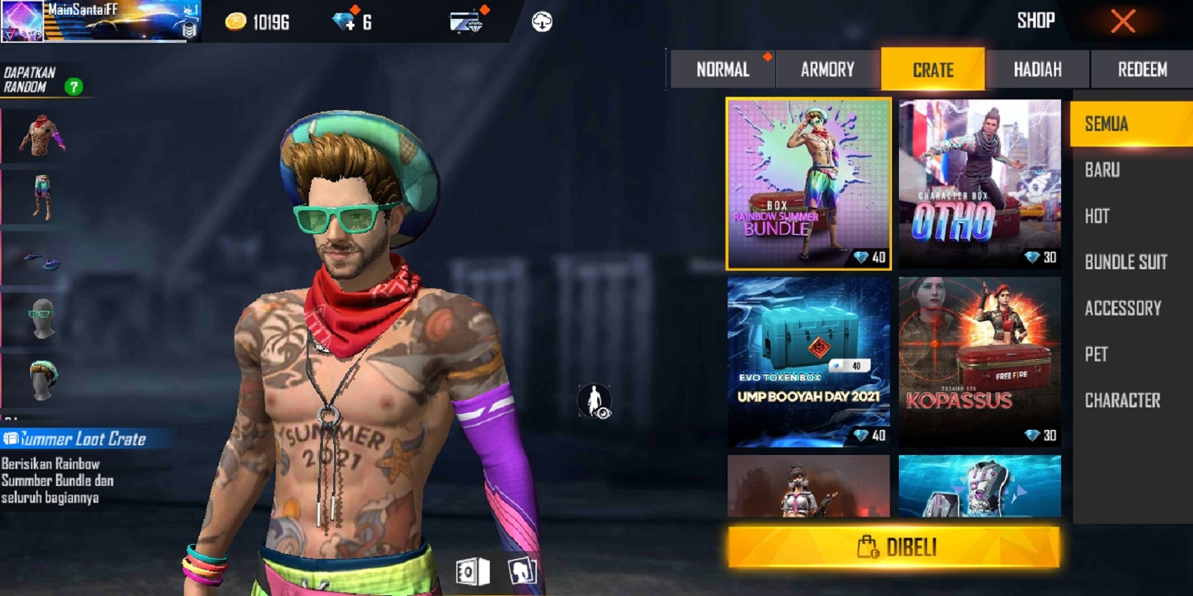 Cara Mendapatkan Loot Crate Rainbow Free Fire (FF) Esportsku