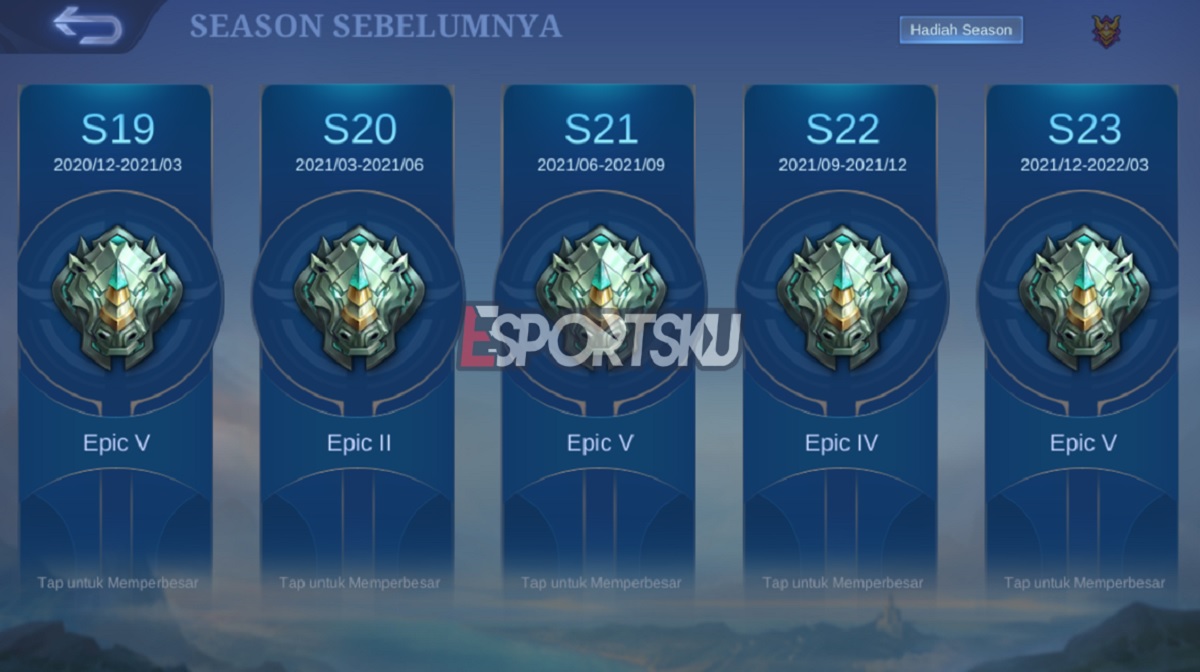 Cara Melihat Riwayat Pencapaian Rank Mobile Legends (ML) – Esportsku