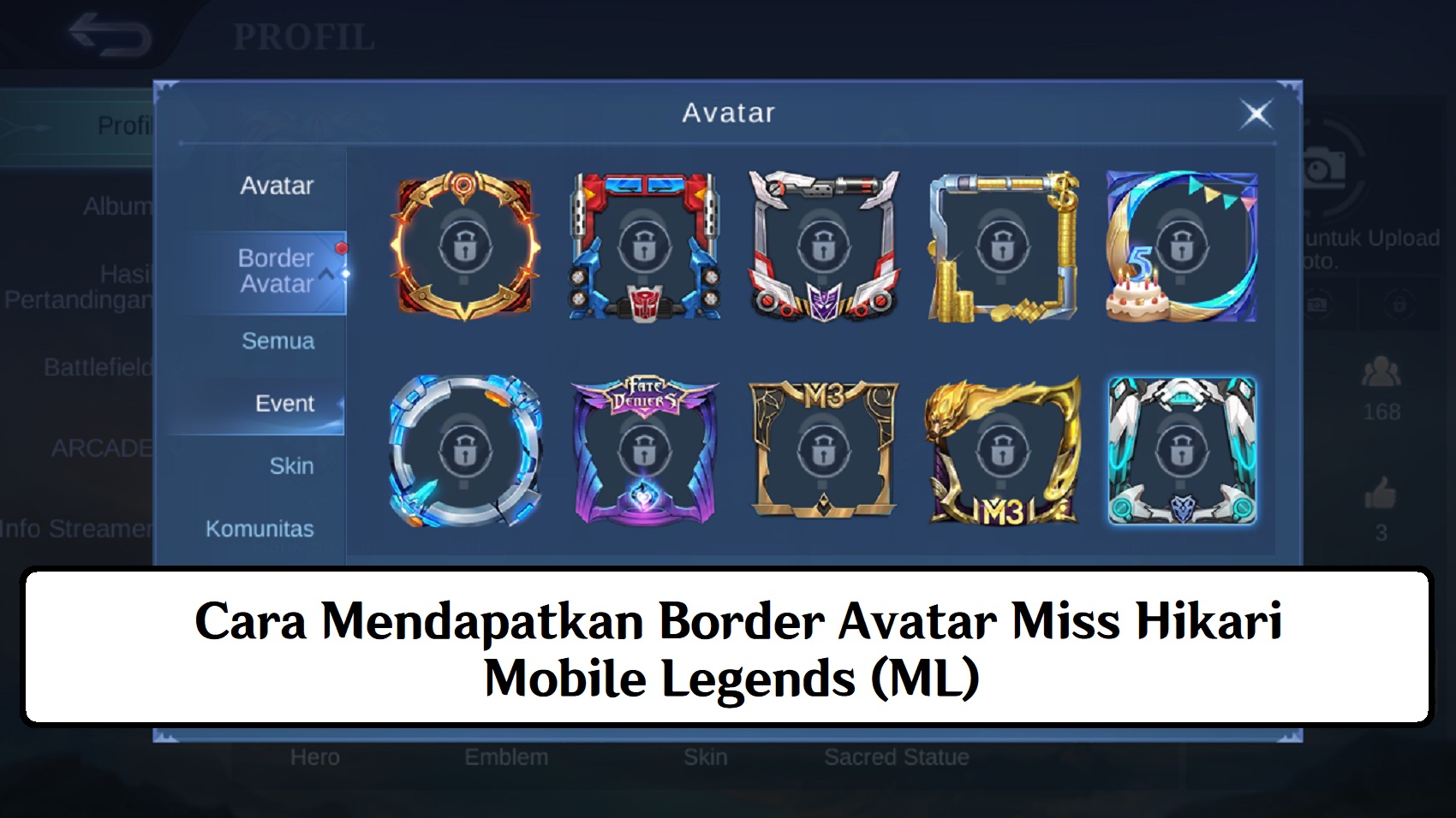 cara mendapatkan border avatar halloween