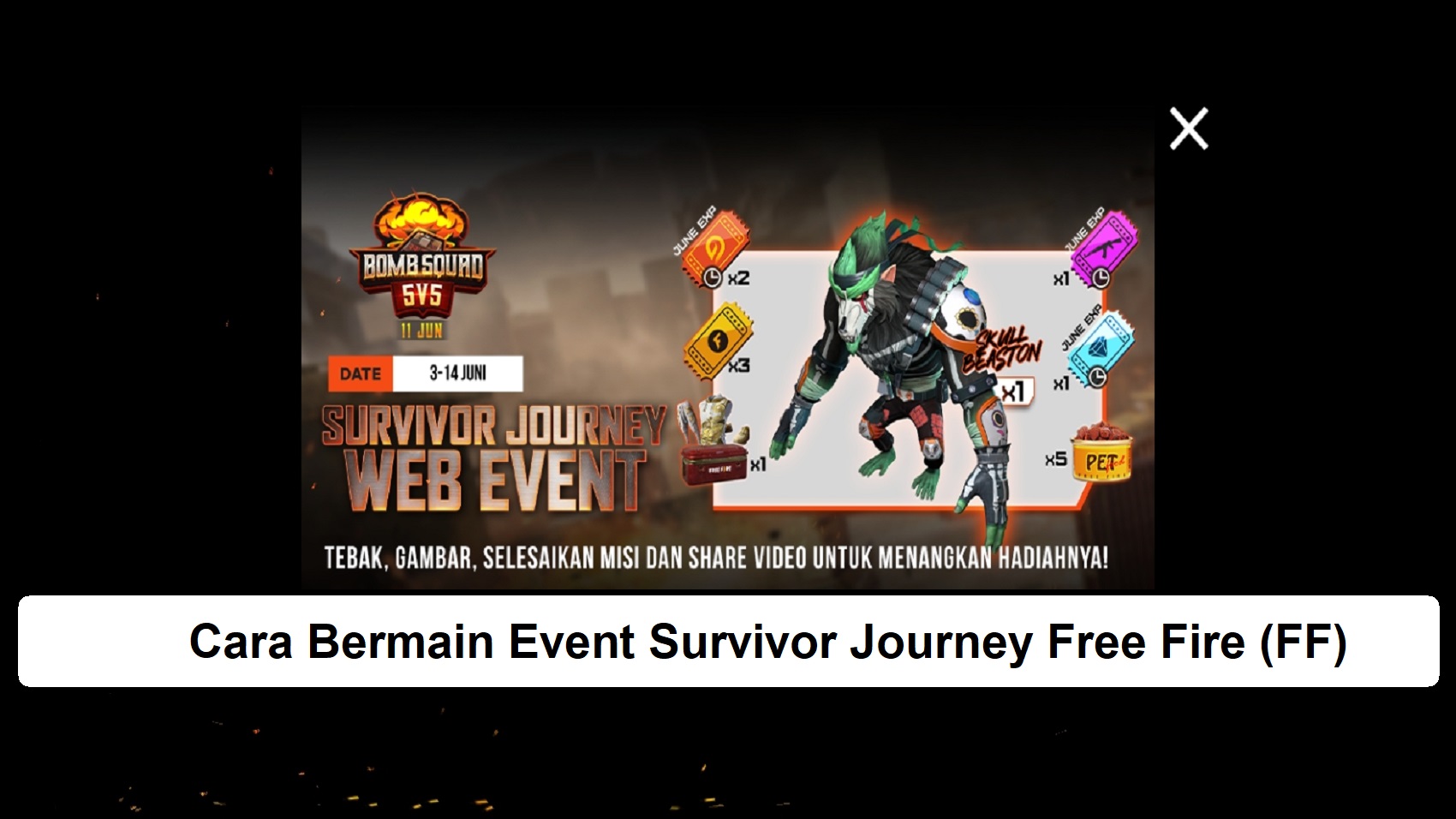Cara Bermain Event Survivor Journey Free Fire Ff Esportsku
