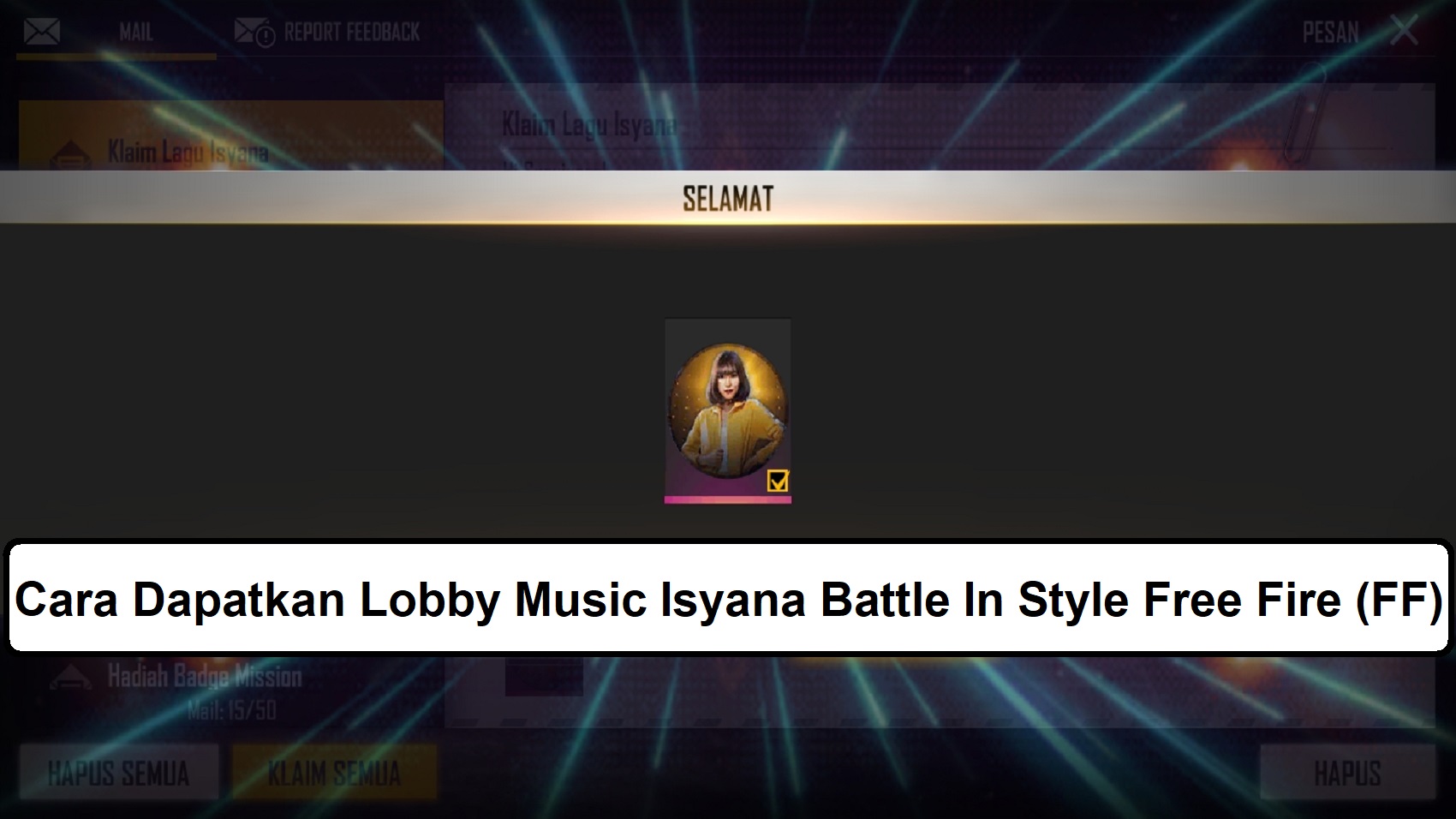 Cara Dapatkan Lobby Music Isyana Battle In Style Free Fire (FF) – Esportsku