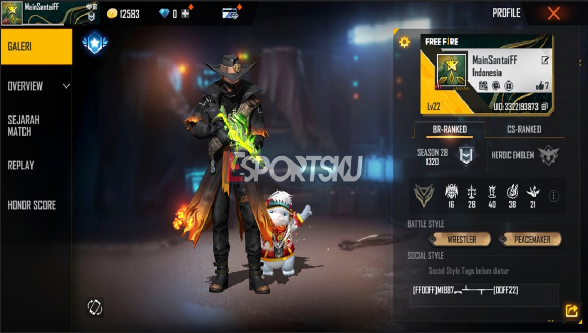 Kode Bio Free Fire (FF) M1887 Code Esportsku Kode Bio Free Fire (FF) M1887 Code Esportsku