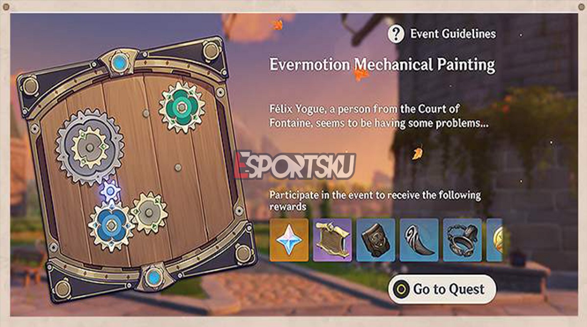 Event Evermotion Mechanical Painting Genshin Impact, Buat Lukisan