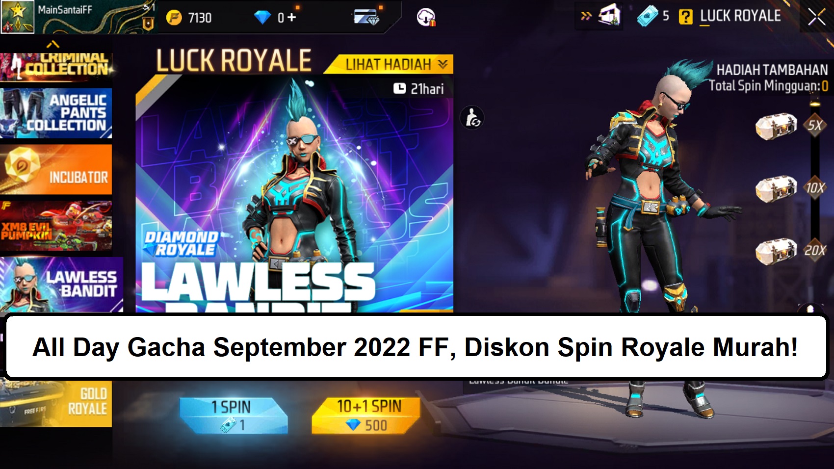 All Day Gacha September 2022 FF, Diskon Spin Royale Murah! – Esportsku