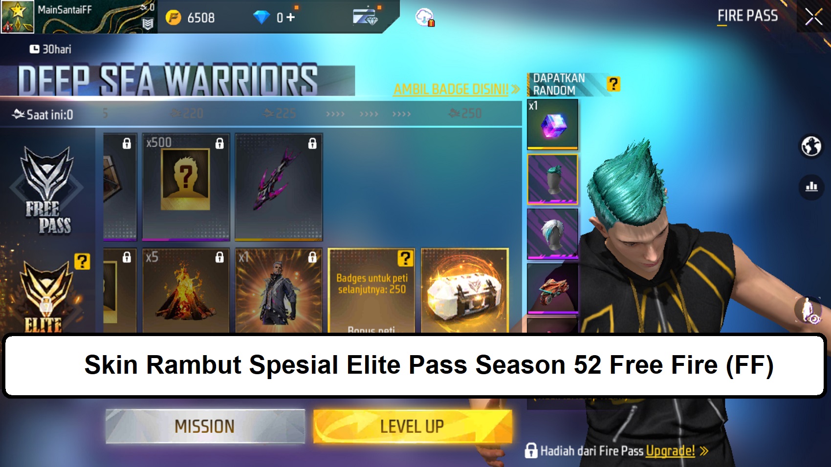 Skin Rambut Spesial Elite Pass Season 52 Free Fire (FF) – Esportsku