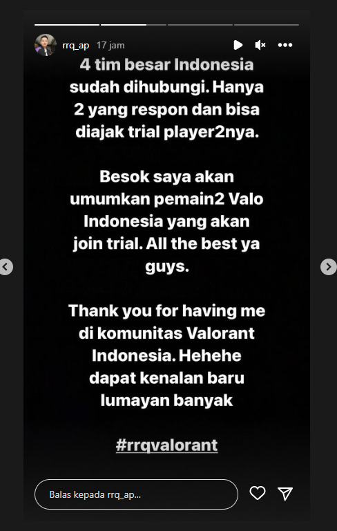 Persiapan Pak AP Soal Player RRQ Valorant – Esportsku