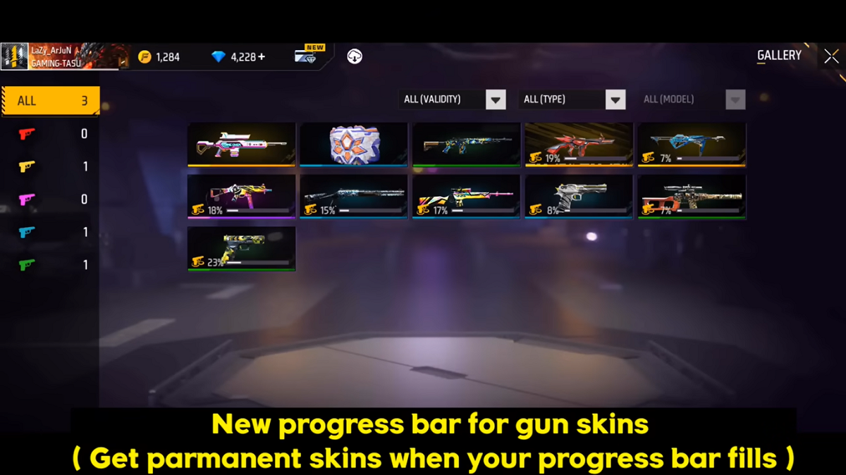 Progress Bar Untuk Skin Permanen Free Fire (FF) Esportsku Progress Bar Untuk Skin Permanen Free Fire (FF) Esportsku
