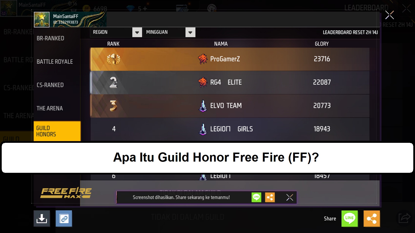 Apa Itu Guild Honor Free Fire (FF)? Esportsku Apa Itu Guild Honor Free Fire (FF)? Esportsku