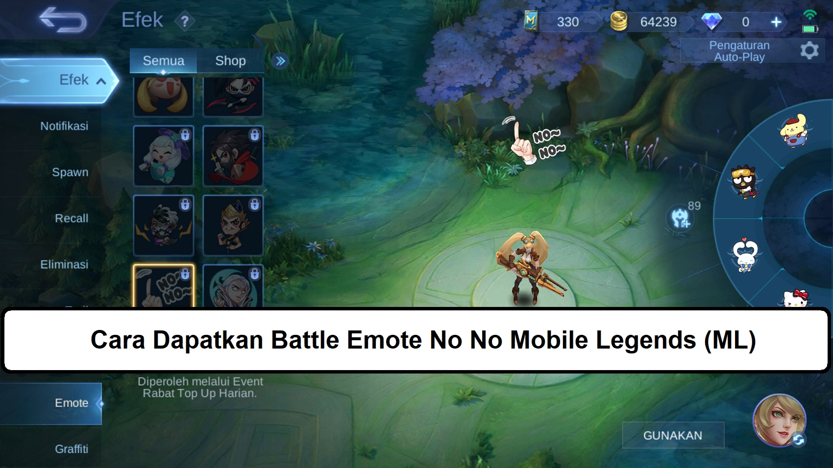 Cara Dapatkan Battle Emote No No Mobile Legends (ML) Esportsku