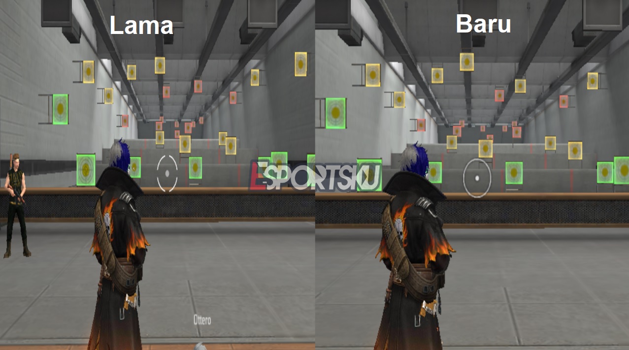 Perbandingan Crosshair FF Baru dan Lama, Bagus Mana? Esportsku