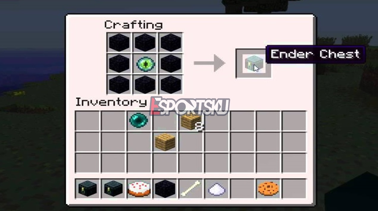 Cara Membuat Ender Chest di Minecraft Esportsku