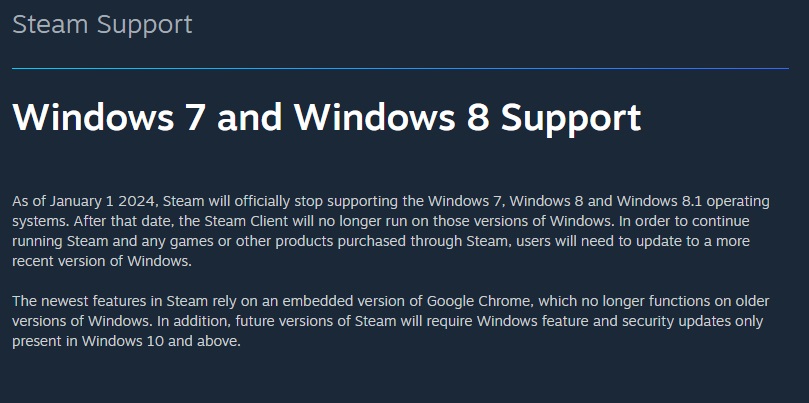 Steam Tidak Bisa Digunakan Di Windows 7 Dan 8? – Esportsku