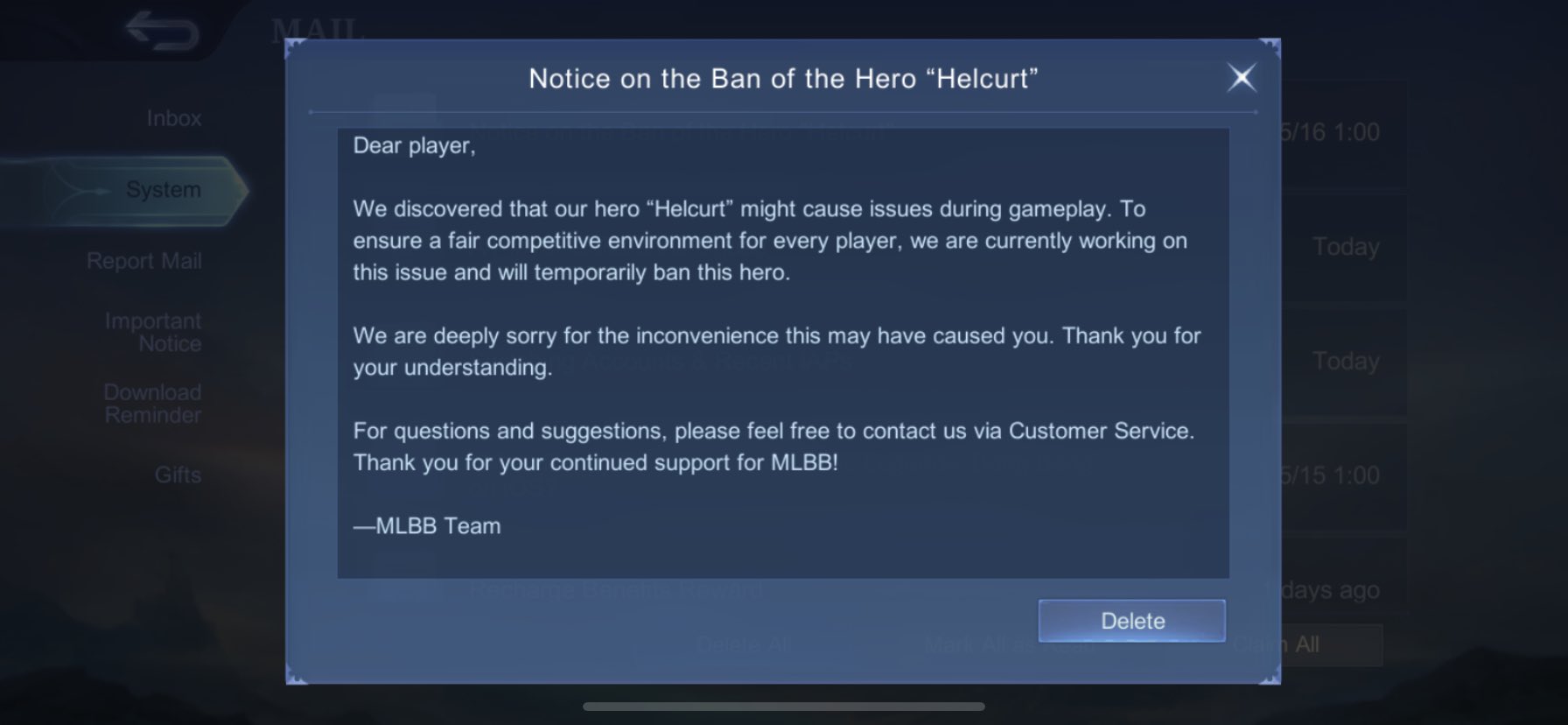 You are banned temporarily. Hellcurt MLBB New.