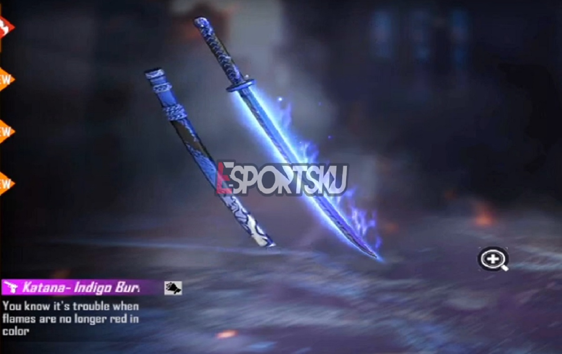 Harga Skin Katana Indigo Burn Epic Free Fire (FF) – Esportsku