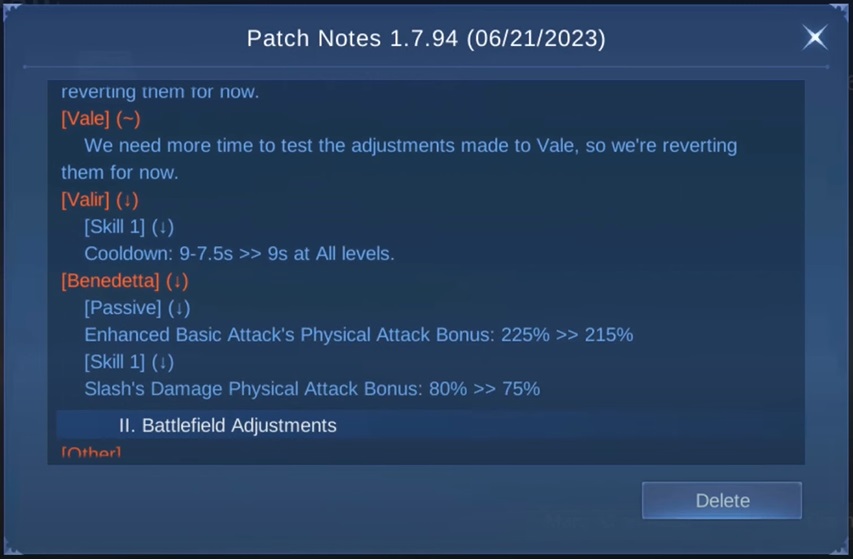 Update cancelled
