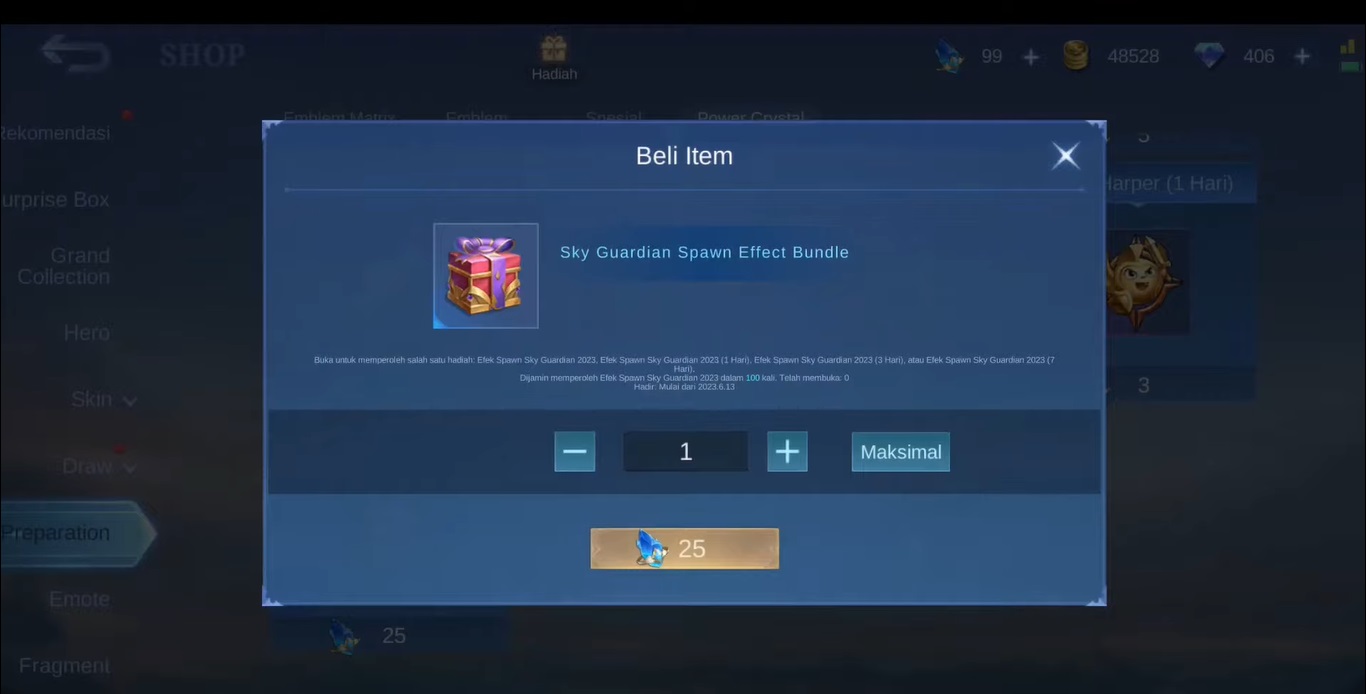 Sky Guardian Revamp Effect Can Claim Permanently in Mobile Legends (ML