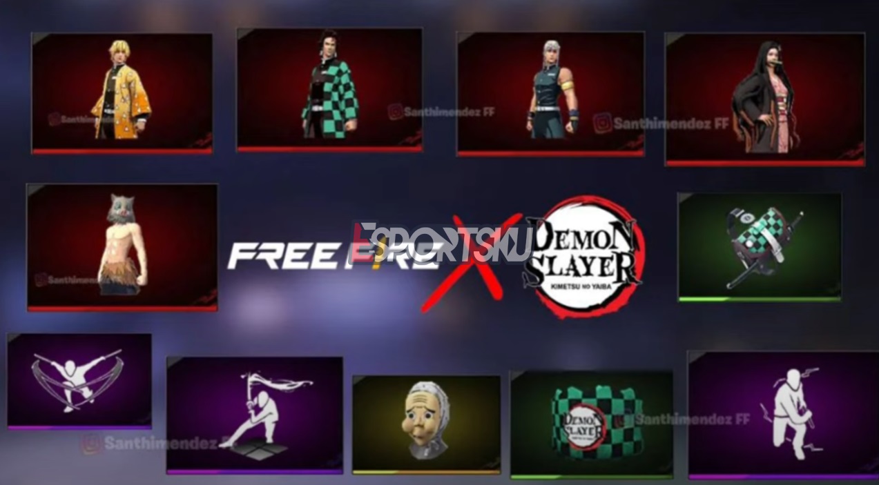 Mystery Shop Spesial Free Fire (FF) x Demon Slayer Agustus 2023