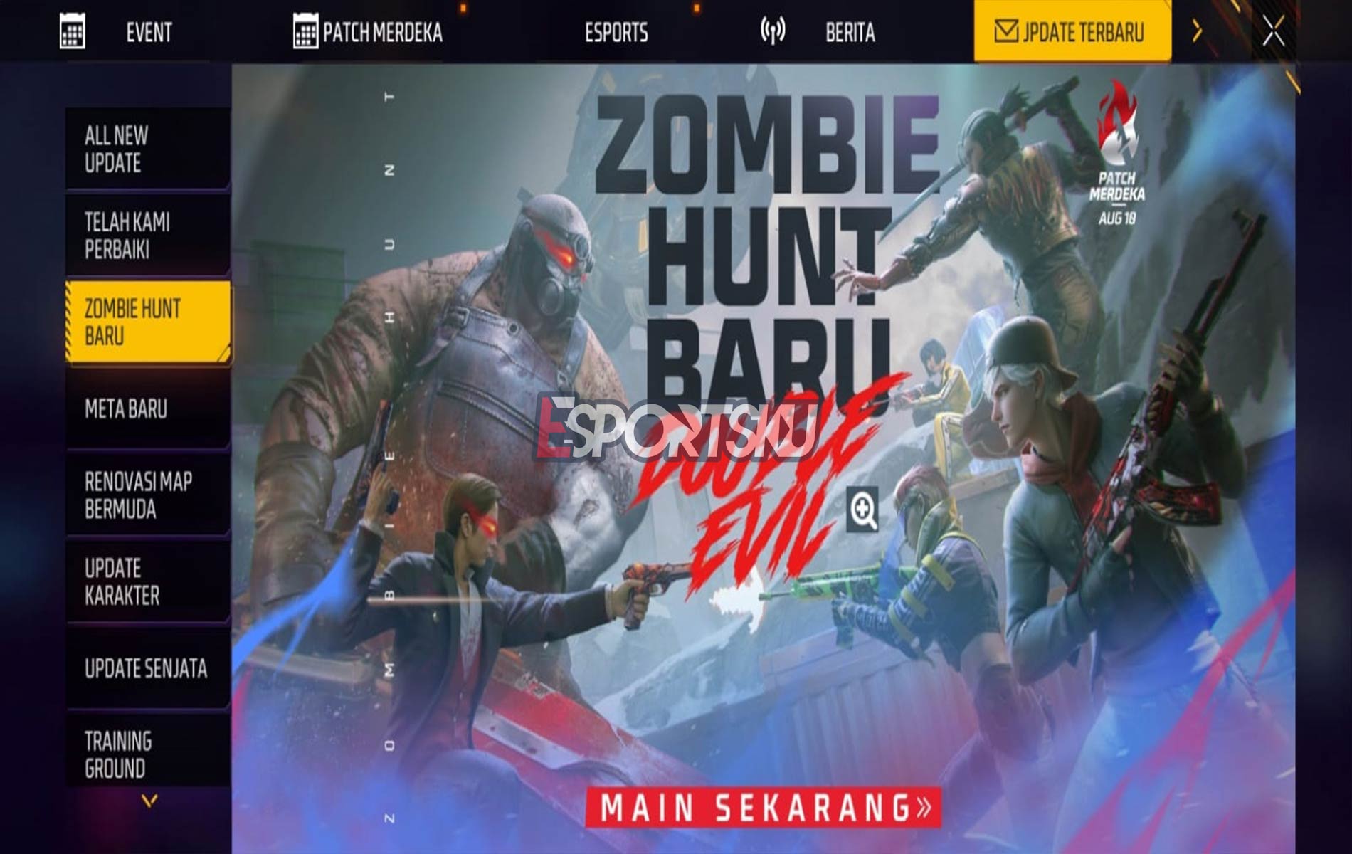 zombie hunt free fire map code