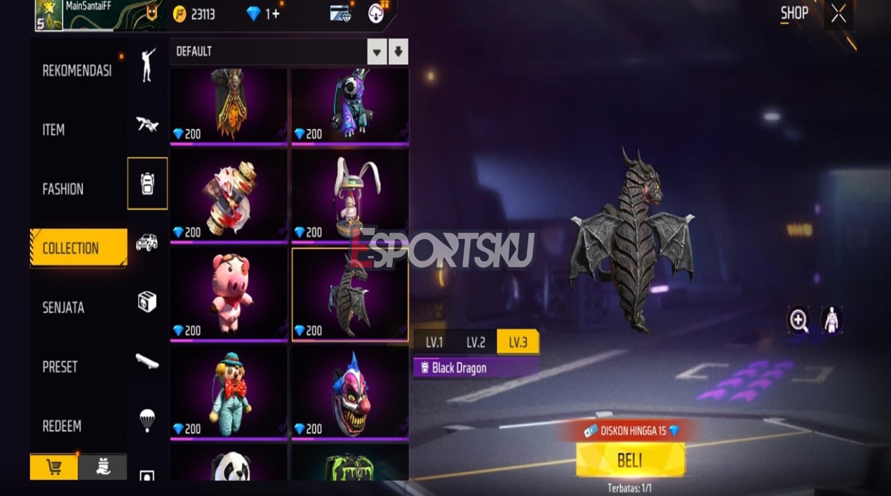 5 Cara Dapatkan Backpack Black Dragon Free Fire (FF) Esportsku