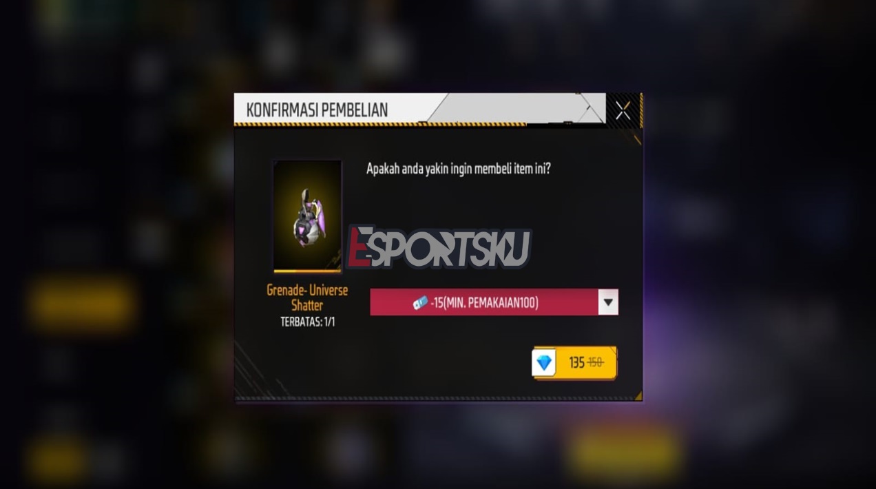 5 Cara Dapatkan Grenade Universe Shatter Free Fire (FF) Esportsku