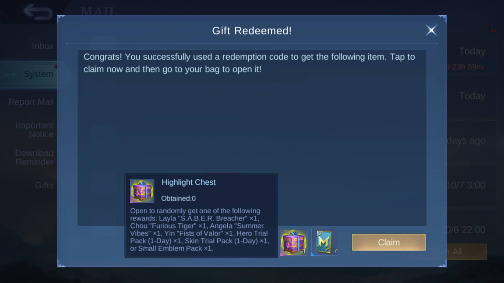 Apa Isi Highlight Chest Mobile Legends (ML) Esportsku