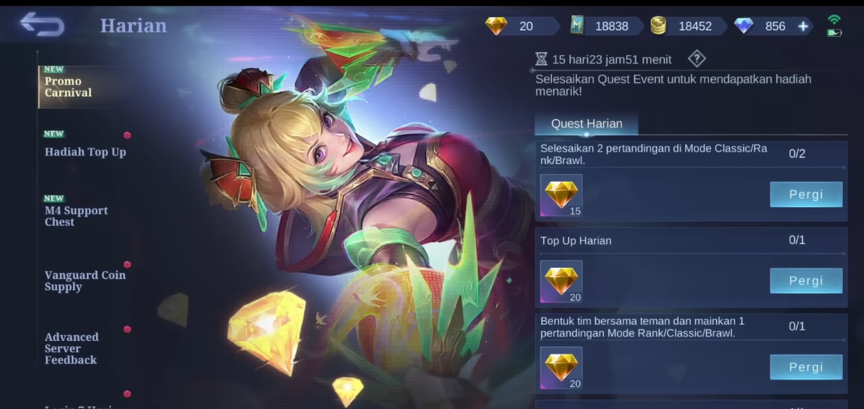 Yellow Diamond Carnival Promo Schedule 2023 Mobile Legends (ML) Esports