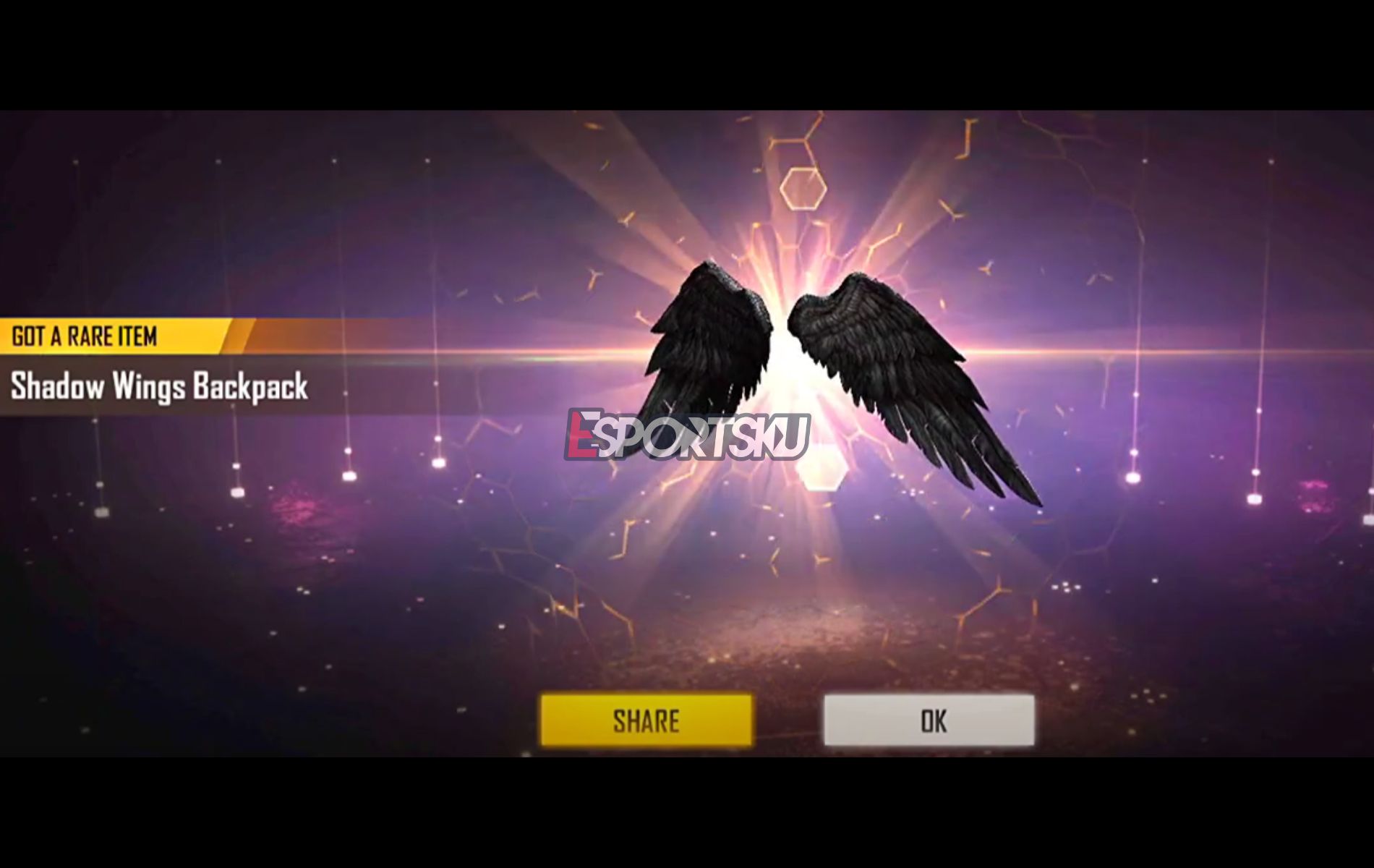 Tips Klaim Skin Shadow Wings Backpack Event Popstar by Night Free Fire