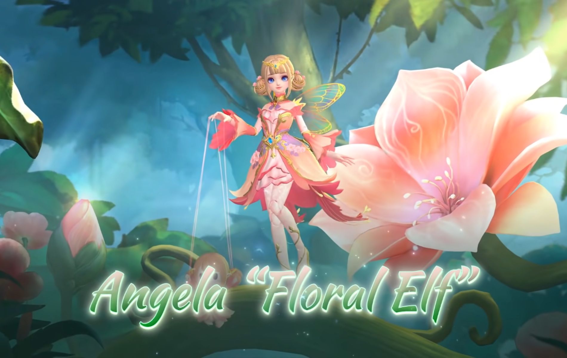 Tampilan Skin Collector Angela Floral Elf Mobile Legends (ML) Esportsku