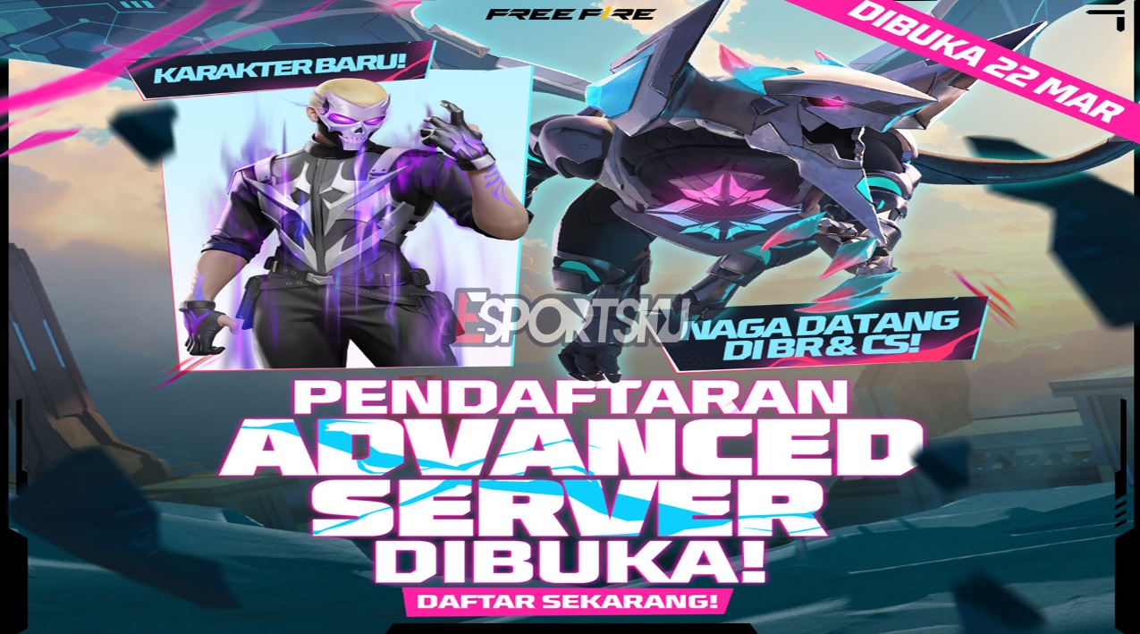 Daftar Advance Server Maret 2024 Free Fire (FF) Esportsku